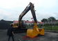 Construction Equipments Excavator Clamshell Hydraulic Grab Bucket Customized Color
